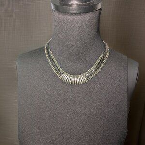 NWT Vintage 90s Euro Collection Rhinestone Statement Necklace